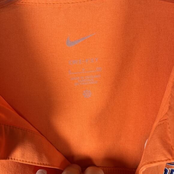 Florida Gators Nike Crable Polo Mens Small Coaches Orange Snap On-Field Dri Fit - Picture 5 of 11